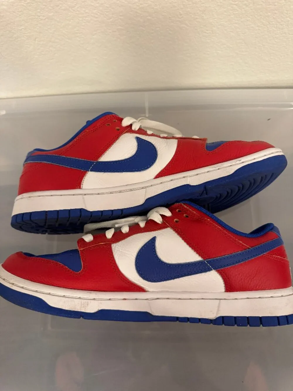 Nike Dunk Low By You Custom Red White Blue Men's 9.5 FN0569-900